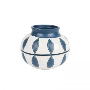 blue ceramic vase