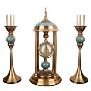 Clock Candle Holder Set