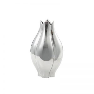 Silver Ceramic Vase