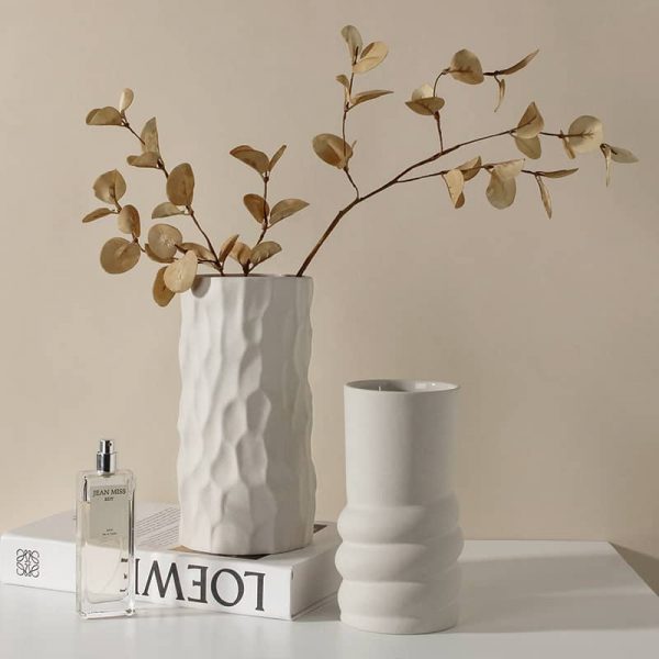 White Matte Ceramic Vase