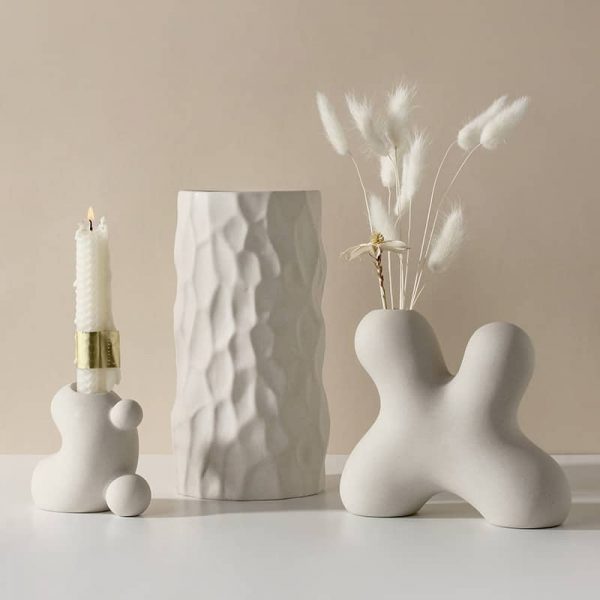 White Matte Ceramic Vase